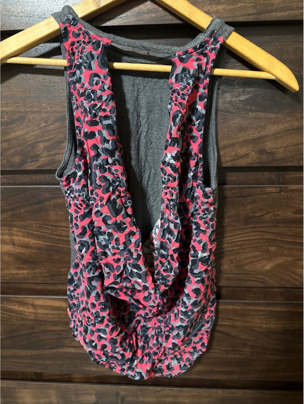 Juicy Couture Women's Gray and Pink Leopard Print Tank Top Size S